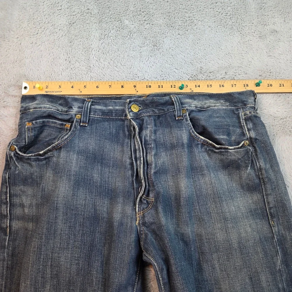 VTG Ralph Lauren Jeans Mercer‎ Low Rise Button Fly Mens 38x31 Blue Polo Jeans Co